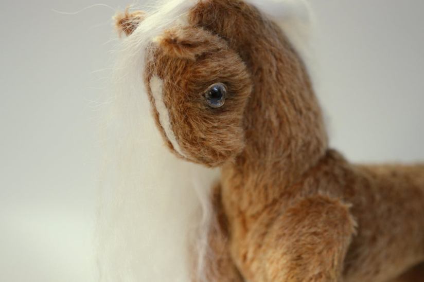 Teddy kůň, německý mohér, 24x24 cm, 2020