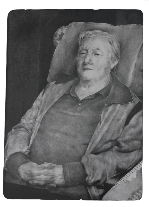 Babička, litografie 80x60 cm